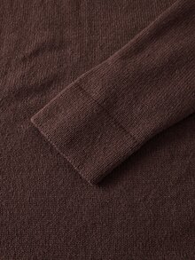 EASEVO New Men's Casual Half-Zip Pullover Sweater Halloween Winter Party Autumn - Coffee Brown - View 4