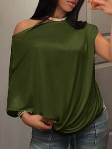 Slaydiva 新早春、春夏音樂節、情人節、復活節休閒、簡約基礎款 - 軍綠色 - 查看 3