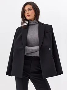 KÆRIA Hus Fitted Roll Neck Top - Comfort Stretch Contour - Heather Grey - Elegant, Casual, Layering, Workwear - Grey - View 4