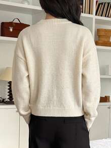 DAZY Women's Solid Color Casual Versatile Daily Cardigan - White - View 5