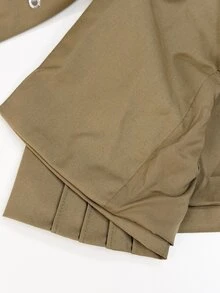 SHEIN Tall Women's Tall Army Green Sleeveless Casual Workwear Blazer - Olive Green - View 7