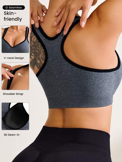 Solea Cove Women's Seamless One-Piece Cup Camisole Sports Bra