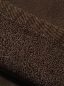 DAZY 女款休閒寬鬆寬腿圓弧下擺牛仔褲 - 咖啡棕 - 查看 7
