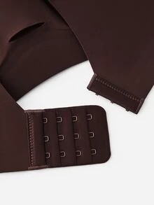 LUVLETTE Plus Chocolate Wireless Full Coverage Seamless Side Support Lounge Bra Bralette Bra No Show Underwear Workout Sports Sticky Basic SizeFreedom Bra - Chocolate Brown - View 10