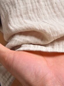 CosyJoli 大尺碼女款拼色前打結長袖休閒襯衫 - 杏色 - 查看 6