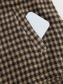 Sweetra Autumn/Winter New Loose Fit Jacket, Semi-High Neck Long Sleeve Outerwear, Fashionable Versatile, Suitable For Daily Wear - Mocha Brown - View 4