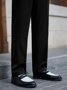HIMLAND Men's Elegant Button Long Sleeve Jacket And Trousers Suit Set - Black - View 7