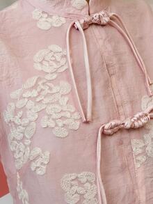 Nöista Sleeveless Floral Vest With Relaxed Fit For Summer Vacation And Casual Everyday Looks. - Pink - View 9