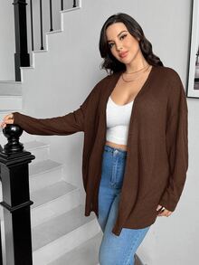 SHEIN Essnce 大尺碼秋季休閒純色外套 - 彩色 - 查看 2