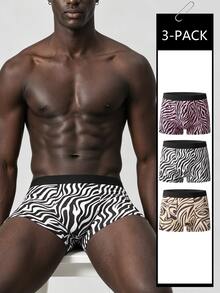 Rest Era Men's Leopard Print Boxer Briefs 3-Pack - Multicolor - View 1