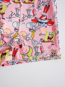 SpongeBob SquarePants | SHEIN Men's Cartoon Print Elastic Waist Casual Boxer Briefs - Multicolor - View 6