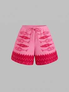 Swim Oasis 26SS 春夏度假風 魚骨 BOHO 風格 一件式泳衣附短褲 2 件套裝 - 彩色 - 查看 7