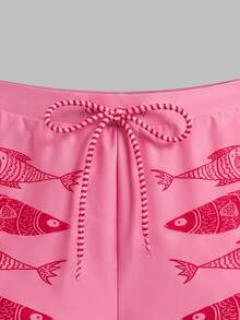 Swim Oasis 26SS 春夏度假風 魚骨 BOHO 風格 一件式泳衣附短褲 2 件套裝 - 彩色 - 查看 10