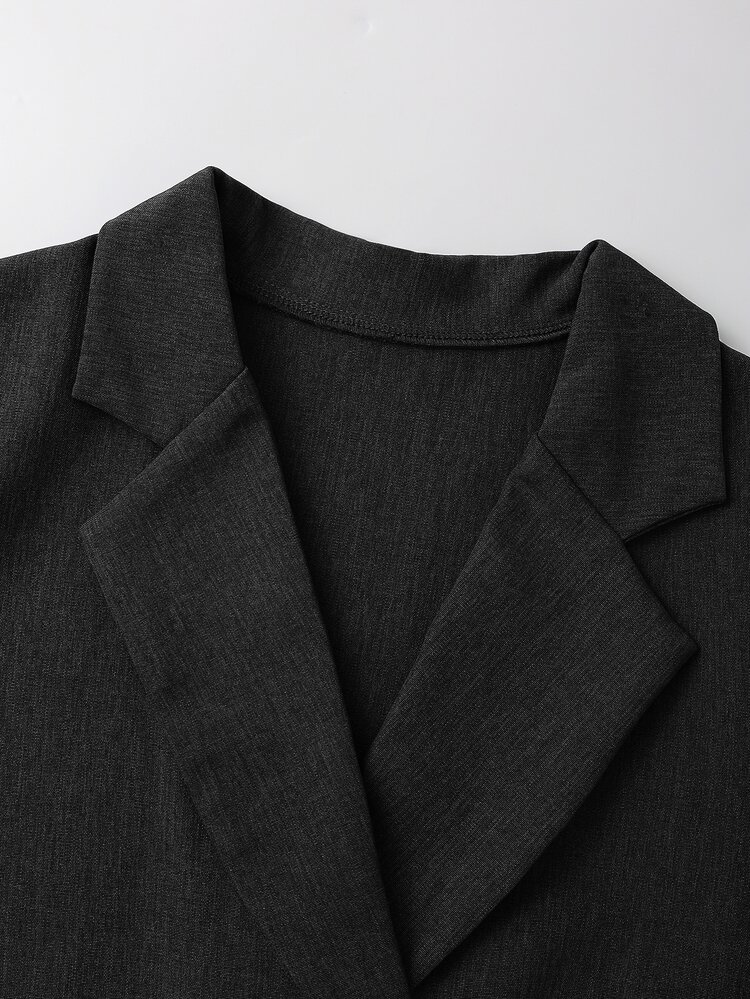 GlowEve Setelan Blazer Wanita Premium Elegan Serbaguna untuk Perjalanan Sehari-hari - Hitam - View 4