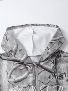 SHEIN 青少年女孩秋季套裝 拉鍊連帽衫、細肩帶背心上衣與寬腿長褲休閒街頭風 Y2K 套裝，適合日常穿著，Sixth Form 正式灰色 - 灰色 - 查看 6