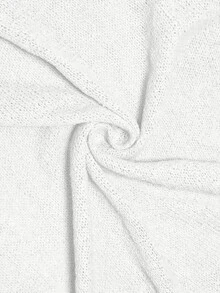 SHEIN PariChic Women's Solid Color Casual Daily Knit Top - White - View 6