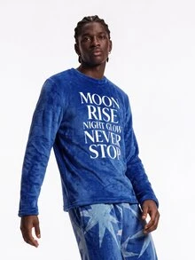 Rest Era Winter Fleece Men's Loungewear Set (Classic Basic Fit, Comfortable And Soft For Home) - Multicolor - View 4