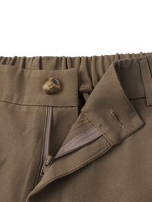 GlowEve CURVE Plus Size Autumn/Winter Elegant Casual Jacket & Straight Leg Pants 2 Pieces Set - Mocha Brown - View 9