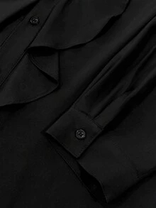 Calvornis Men's Business Casual Formal Dress Button-Down Shirt, Perfect Gift For Holidays - Black - View 6