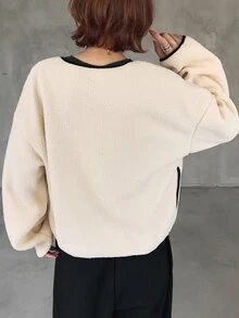 FRIFUL 女款舒適時尚拉鍊長袖口袋夾克，適合日常穿著，秋季款 - 杏色 - 查看 5