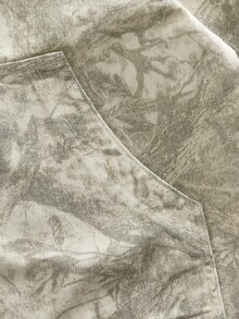 ROMWE MEN Washed Loose Casual Versatile Denim Shirt Plus Size For Men - Beige - View 4