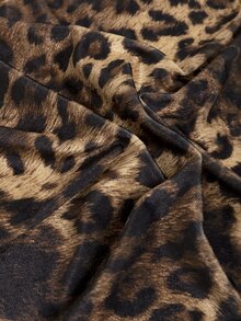 Trelyra Women's Plush Patchwork Hooded Leopard Print Casual Versatile Vest - Multicolor - View 5