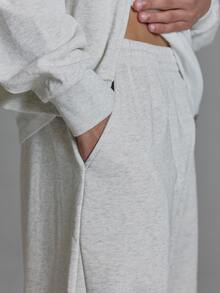 Barrel Leg Joggers Elasticated Waist "Musero"Branded Co Ord Joggers Only Autum Winter Essentials - Grey - View 5