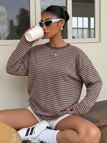 Muchica Women's Striped Casual Daily Wear T-Shirt Suitable For Summer - Multicolor - View 6