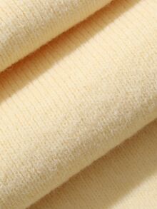 DAZY Solid Color Loose Hooded Zip-Up Sweater And Straight Leg Pants Casual Vacation Autumn/Winter Two Pieces Set For Women - Yellow - View 7
