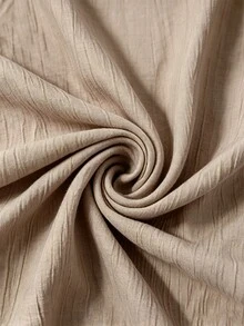 Linhara CURVE Jaket Kasual Wanita Ukuran Besar Warna Polos Bertekstur dengan Kantong, Jaket Musim Gugur Terbaru - Khaki - View 6