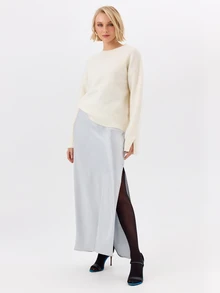KÆRIA Hus Sculpted Split Cuff Jumper - Soft Touch Knit - Ivory - Elegant, Luxury, Casual, Layering, Modern - White - View 5