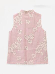 Nöista Sleeveless Floral Vest With Relaxed Fit For Summer Vacation And Casual Everyday Looks. - Pink - View 7