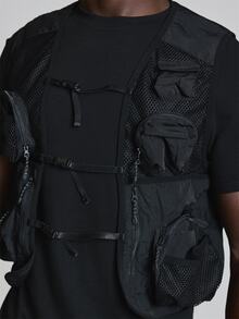 Musero Sport Running Tactical Jacket Clasp Fastening Rectangle Pockets Spring Summer Activewear - Black - View 6