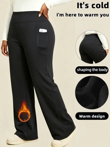 SHEIN Rhythm Era Plus Size Women Solid Color Casual Alternative Kawaii Versatile Daily Wear Sports Tight Leggings Gym Fair Black Summer - Black - View 1