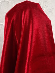SHEIN Maternity Gentle Comfortable Satin Ruffle Hem Dress - Red - View 8