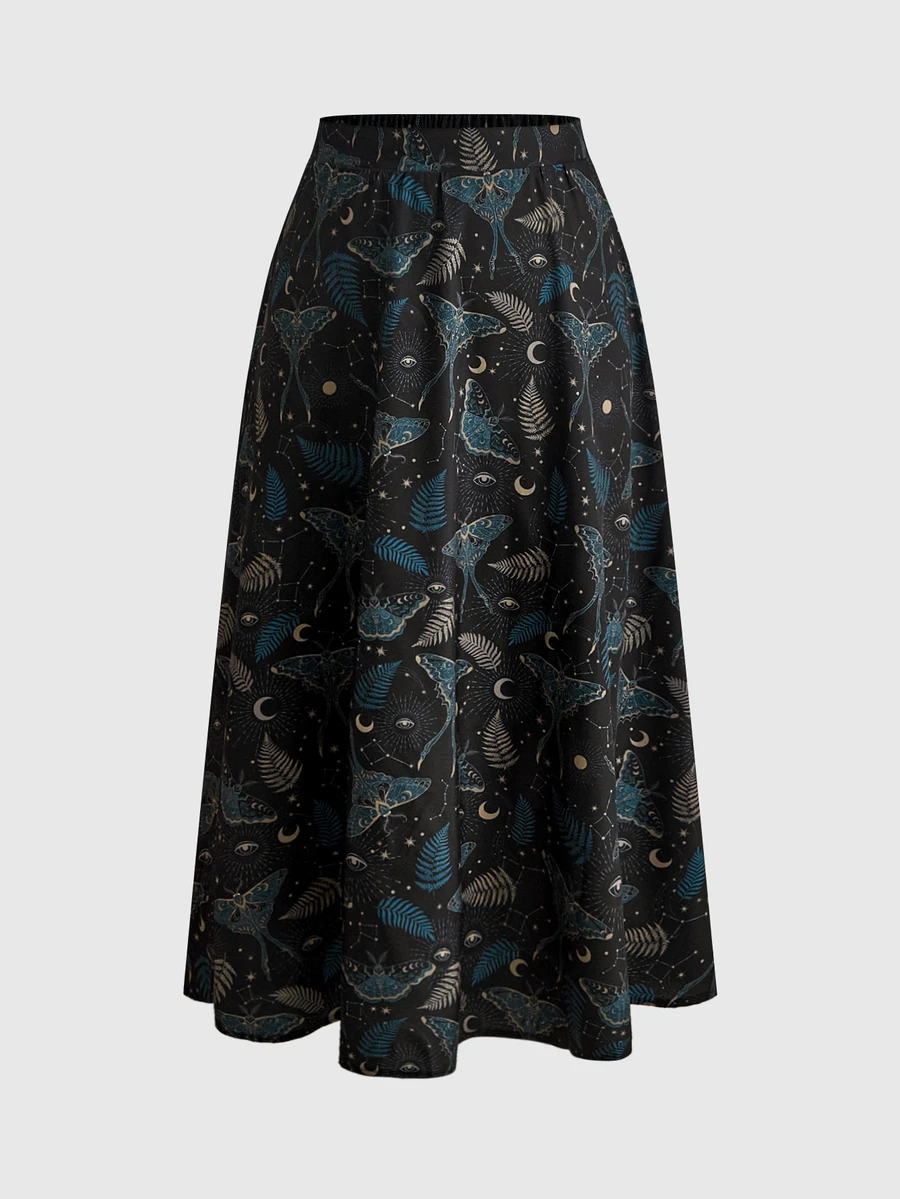 ROMWE Fairycore Plus Size Gothic Dark Butterfly Print Maxi Skirt - Multicolor - View 1