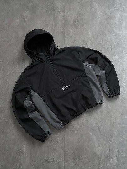 Manfinity Homme Men's Plus Size Letter Print Casual Daily Hooded Jacket