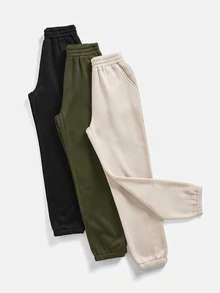 Velisys Velisys Solid Color Fleece Sweatpants Winter Women Clothes - Multicolor - View 2