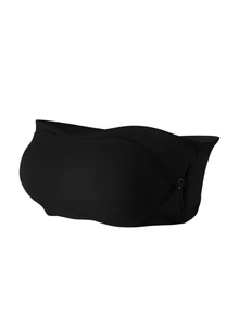 Moonlight&Mama EasyComfort Chic Maternity Nursing Bra, Bandeau Style, Front Closure, Double Layer, Pregnancy & Postpartum, Casual Comfortable Base Layer - Black - View 6