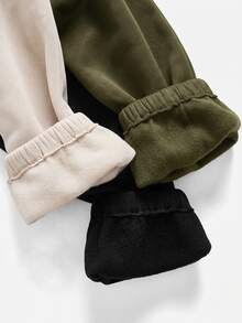 Velisys Velisys Solid Color Fleece Sweatpants Winter Women Clothes - Multicolor - View 4