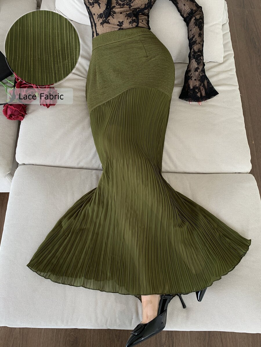 Modelyn Fashionable New Design Pleated Women's Skirt