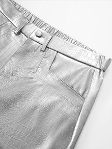 PAVTROS Men's Solid Color Casual Versatile Daily Wear Long Pants - Silver - View 3