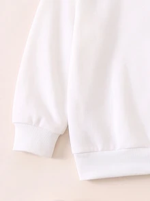 SHEIN 小男孩拼色馬匹圖案圓領運動衫與運動長褲 2 件套秋季套裝 - 彩色 - 查看 3