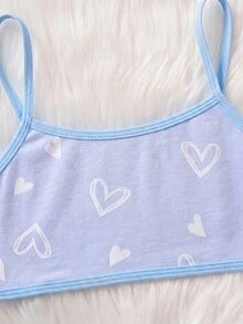 SHEIN Tween Girl Tween Girl Cute Minimalist Leopard Print & Heart Pattern Soft Skin-Friendly Children Student Puberty Underwear 5pcs -Piece Set Valentine's Day - Multicolor - View 3