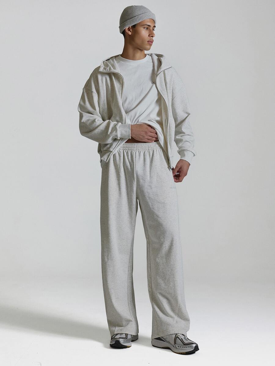 Barrel Leg Joggers Elasticated Waist "Musero"Branded Co Ord Joggers Only Autum Winter Essentials - Grey - View 1