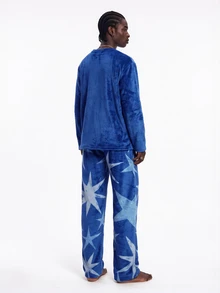Rest Era Winter Fleece Men's Loungewear Set (Classic Basic Fit, Comfortable And Soft For Home) - Multicolor - View 2
