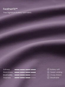 GLOWMODE FeatherFit™ Silhouette Flow 配色防滑假兩件式半罩式內衣，露背可拆式胸墊，適合瑜伽、皮拉提斯、工作室及日常運動穿著 - 紫色 - 查看 6