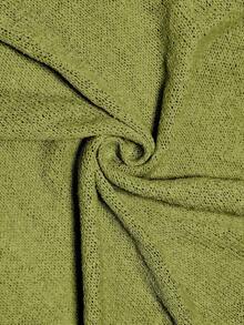 SHEIN PariChic Women's Sweet Fashion Asymmetrical Hem Knit Top - Olive Green - View 6