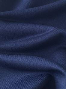 SHEIN Tween Girls Casual Drawstring Hem Wide Leg Straight Sweatpants, Fall Winter - Navy Blue - View 5