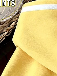 (1 Pc) Baby Girls Fall Winter Cute Bee & Flower Yellow Sweatshirt Hooded Sweatshirt Striped Contrast Color - Multicolor - View 6